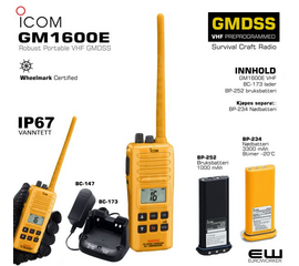 Icom IC-GM1600E Robust Portable GMDSS VHF Radio