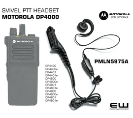 Motorola PMLN5975A Swivel Earpiece med inline mic & PTT MagOne (DP440X)