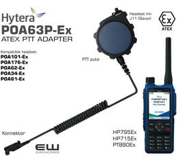 Hytera POA63P-Ex Large Atex PTT Adapter