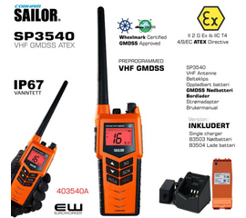 Sailor SP3540 VHF Atex GMDSS Radio - 403540A-B3503 - Euroworker-B3504