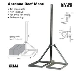 Antenna Roof Mast MB-1000  Selfstanding