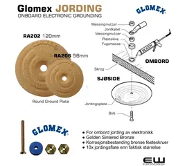 ra-202 og ra-206 - Glomex JORDING - ONBOARD ELECTRONIC GROUNDING -