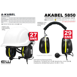A-Kabel AK5850 Standard Industri Headset  (J11, Atex)