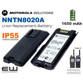 Motorola NNTN8020A Batteri 1650 mAh  MTP3000, (MTP6550 & MTP6750)(TETRA)