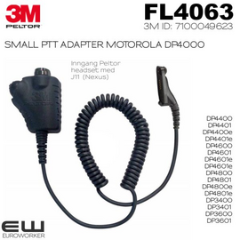 3M Peltor FL4063 PTT Adapter til Motorola DP3000-serie & DP4000-serie (7100049623)