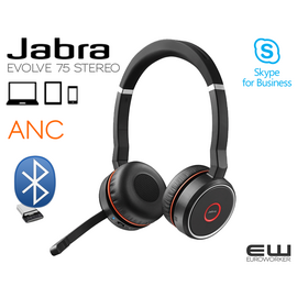 Jabra Evolve 75 STEREO Bluetooth MS & UC -  7599-832-109, 7599-832-199, 7599-832-199, 7599-838-199, 7599-838-109, 14207-40