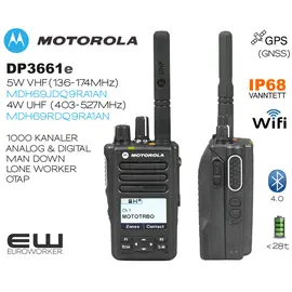 Motorola MOTOTRBO DP3661e (UHF:MDH69RDQ9RA1AN & VHF: MDH69JDQ9RA1AN)