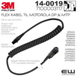 7100064602 - 3M Peltor Flex FL6U-32 kabel for Motorola GP340