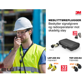 3M Peltor LEP-200 & TEP-200 Ear Plug Kit (Aktiv Lytting)