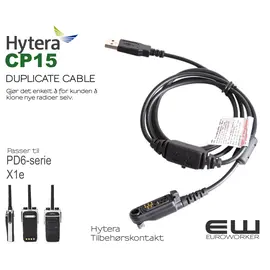 Hytera CP15 Duplicate Clone cable (PD6-serie, X1e)