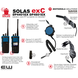 Motorola DP4X01Ex UHF w/Savox Molex PTT - Atex Fire Fighter SOLAS Compliant (exC)