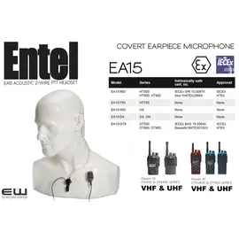 Entel EA15 COVERT EARPIECE MICROPHONE