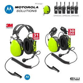 3M Peltor CH-3 Industriheadset til Motorola DP4000-serie - FLX2-63-50