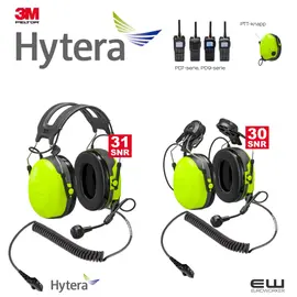 3M Peltor CH-3 Industriheadset med PTT for Hytera (PD7-serie, PD985)