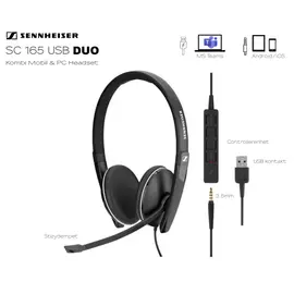 Sennheiser | EPOS SC165 DUO  (3,5mm, USB)