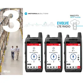 LEIE 3 stk Motorola Evolve m/Wave PTX (3 år)