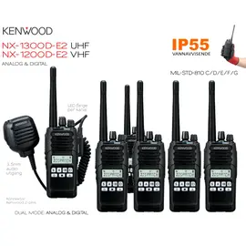 Kenwood NX1300D-E2 (UHF) og NX1200D-E2 (VHF) DMR radio