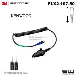 3M Peltor FLX2-107-50 kabel til KENWOOD NX5000 serie