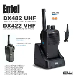 Entel DX482 (UHF) & DX422 (VHF) Vanntett Yrkesradio  (IP68, DMR)