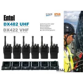 Entel DX482 UHF eller DX422 VHF Yrkesradio Pakke  (IP68, DMR)