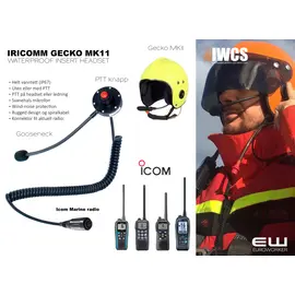 Iricomm Gecko MK11 Waterproof Headset (Icom)
