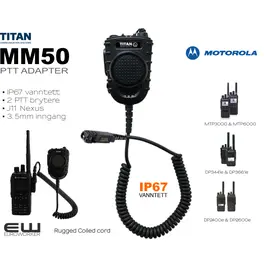 TItan MM50 RSM Dual PTT adapter (IP67, Motorola DP-MTP)