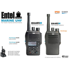 Entel Marine UHF DX485M og DX482M (UHF, IP68, Alarm)