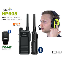 Hytera HP605 Håndholdt UHF/VHF med BLUETOOTH 5.0 (IP67)