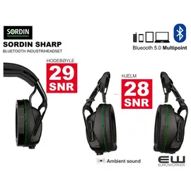 Sordin Sharp Bluetooth Industriheadset