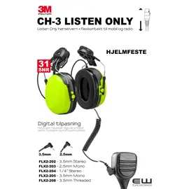 FLX2 HT52A-112
3M Peltor CH-3 Listen Only - Industry Noise Protection