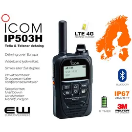Icom IP503H LTE Mobilradio (LTE, Lytt & Snakk samtidig)