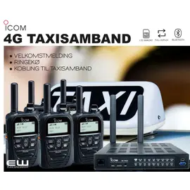 Icom 4G Taxisamband med Telefoni (Velkomstmelding, Ringekø, Overdrag)