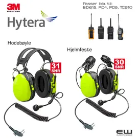 3M Peltor CH-3 Hytera PD4/BD615/TC610 Industriheadset (PTT)  - 47461
