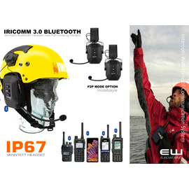 IWCS iriComm 3.0 Wireless - Hearingprotected Waterproof Bluetooth Headset
