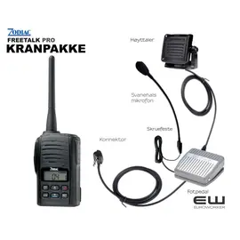 Zodiac Freetalk Pro Konsesjonsfri Kranfører Kit (446MHz)Zodiac Freetalk Pro Konsesjonsfri Kranfører Kit (446MHz)