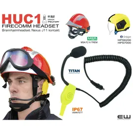 Titan HUC1 Brannhjelmheadset (J11)