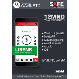 Motorola GMLN5549A  1YR WAVE PTX APP SAFEGUARD SUBSCRIPTION - APP