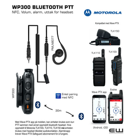 Motorola PMLN8298A WP300 Wireless Bluetooth Control Pod (TLK100, Wave PTX)