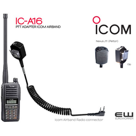 Icom Airband PTT Adapter  (IC-A16, Peltor J11)