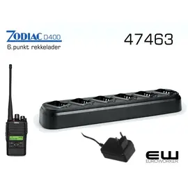 Zodiac D400 6.punkt rekkelader med strømadapter