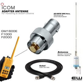 Icom AD-98FSC til BNC (Hun) Antenneadapter for Icom F-Serie (F1000, F2000)