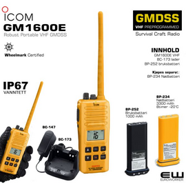 Icom IC-GM1600E Robust Portable GMDSS VHF Radio