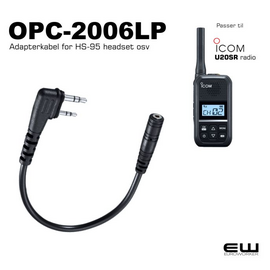 Icom OPC-2006LS - Headset adapterkabel (U20SR)