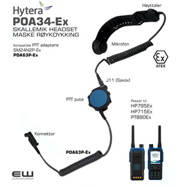 Hytera POA34-Ex Atex Bone Microphone Headset (HP715Ex, HP795Ex)