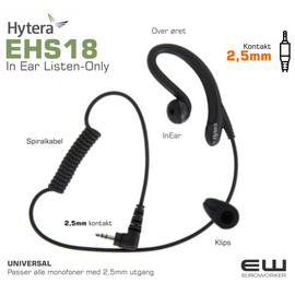 Hytera EHS18 - Universal 2,5 mm Listen Only InEar