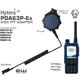 Hytera POA63P-Ex Large Atex PTT Adapter