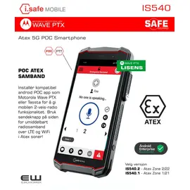 i.safe IS540 Atex 5G POC Radio & Smartphone (Android 12)