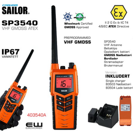 Sailor SP3540 VHF Atex GMDSS Radio - 403540A-B3503 - Euroworker-B3504