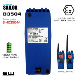 Salior B3504 1800 mAh Atex batteri (SP3530, SP3560) B3504   S-403504A