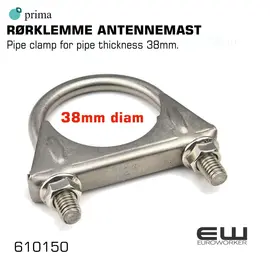 Pipe clamp for pipe thickness 38mm.